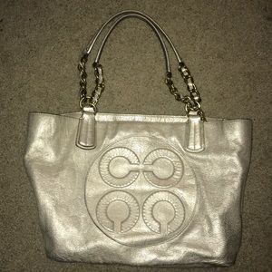 Large Metallic Coach purse